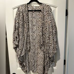 Leopard print kimono